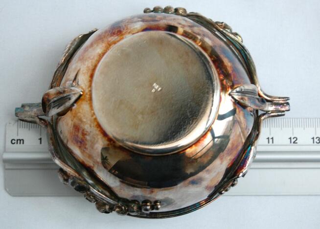 Posrebrzana cukiernica platerowana srebrem konwalie Resovia