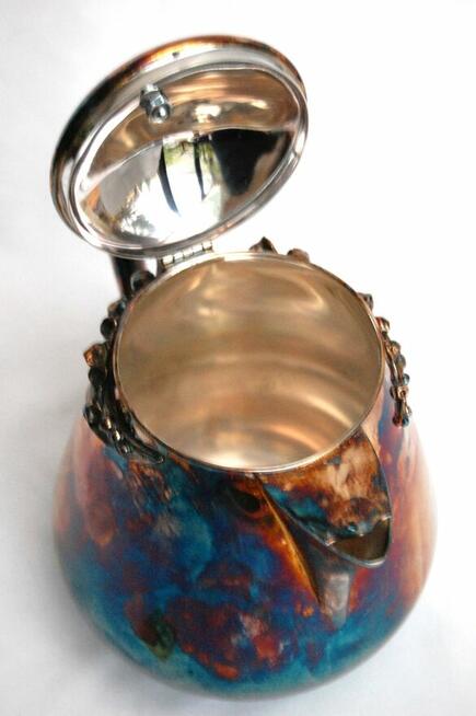 Posrebrzany dzbanek platerowany srebrem konwalie Resovia PRL