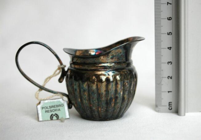 Posrebrzany mlecznik platerowany srebrem Resovia PRL