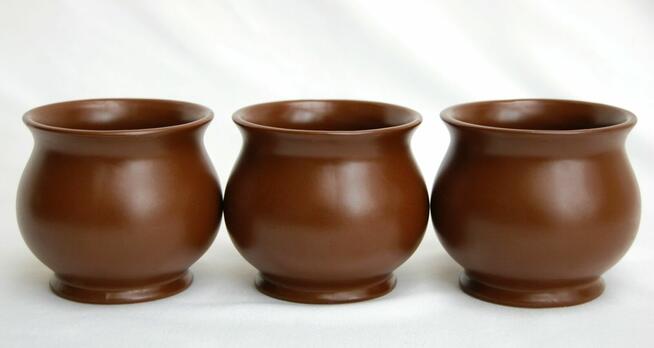 Kubek kamionkowy brązowy do grzańca wina czekolady barszczu