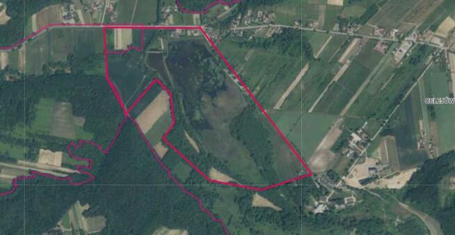 Działka 35 ha z ruinami papierni w Celejowie.