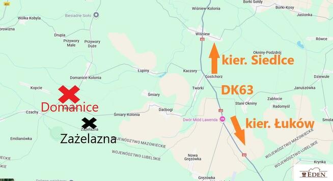 Działka rolno-budowlana Domanice