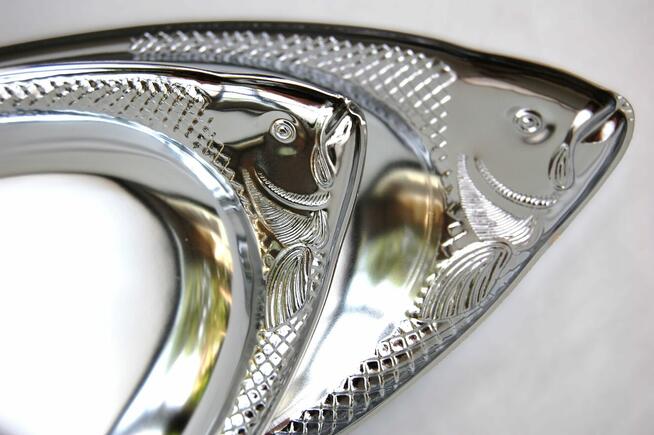 Taca, patera, półmisek, ryba, na rybę, ryby, stal, 2 szt.