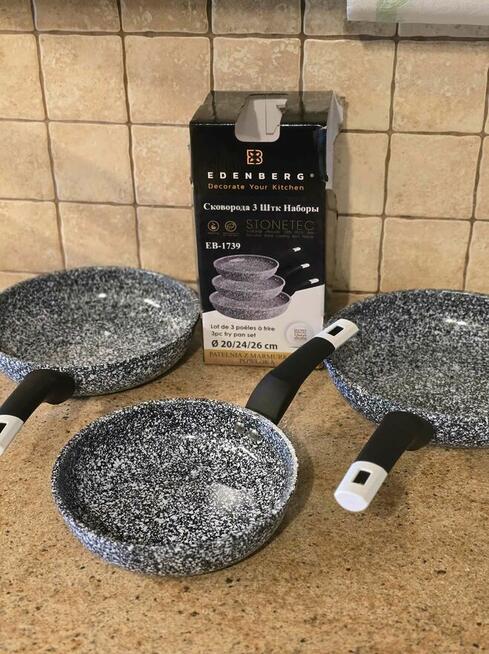 Zestaw patelni edenberg szare 149zl