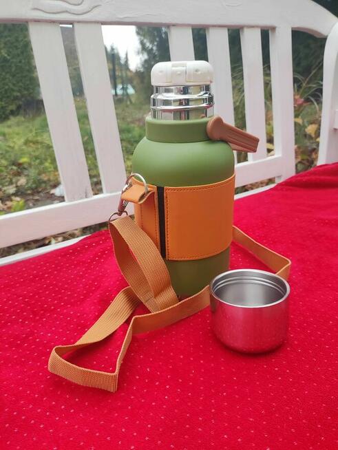 Termos ze Stali Nierdzewnej Sus304 Kubek Butelka na Pasku