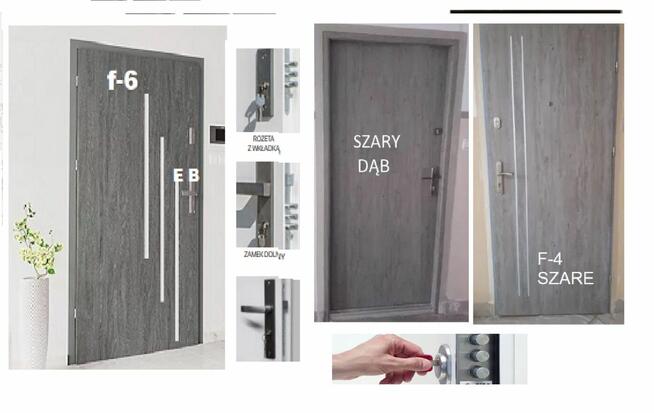 Drzwi do mieszkania w bloku ZEWNĘTRZNE wejściowe akustyczne