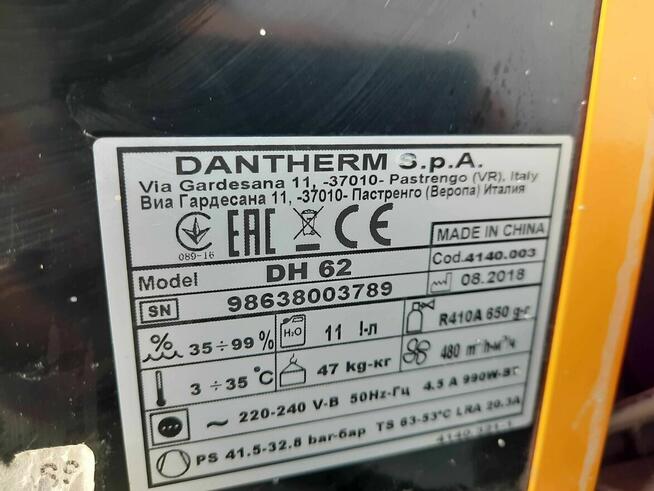 Osuszacz powietrza Master DH-62