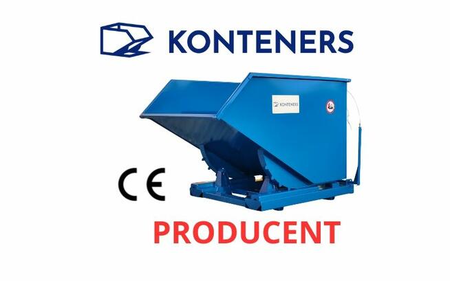 Kontener samowyładowczy do wózka widłowego 1m3 pod CNC/LASER