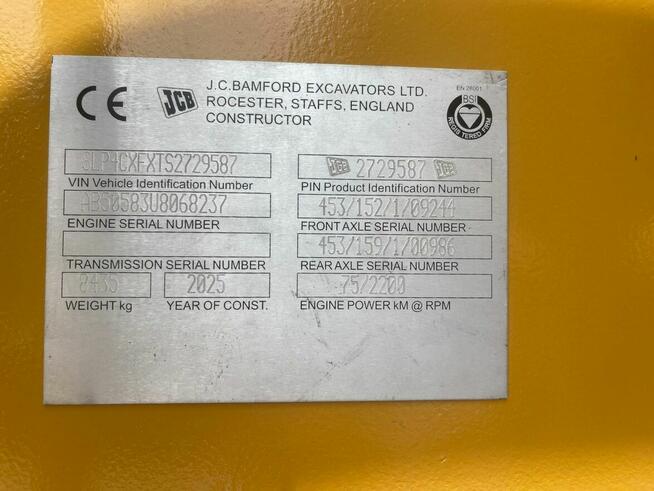 Nowa koparko ładowarka jcb 4cx