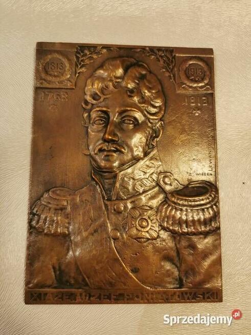Plakieta jednostronna Józef Poniatowski