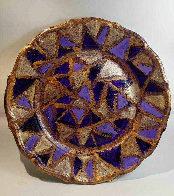 Ręcznie malowany talerz dekoracyjny Śr 23cm