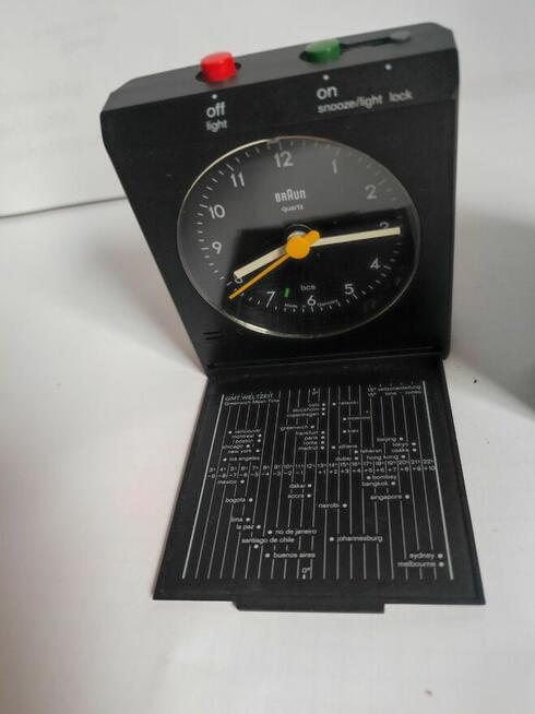 Budzik kwarcowy Braun AB 314 SL zabytkowy unikat retro kolek