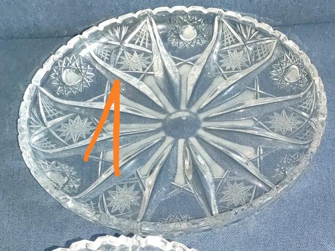 Zestaw szkła kryształowego -salaterka, misa ,patera (nr.1-4)