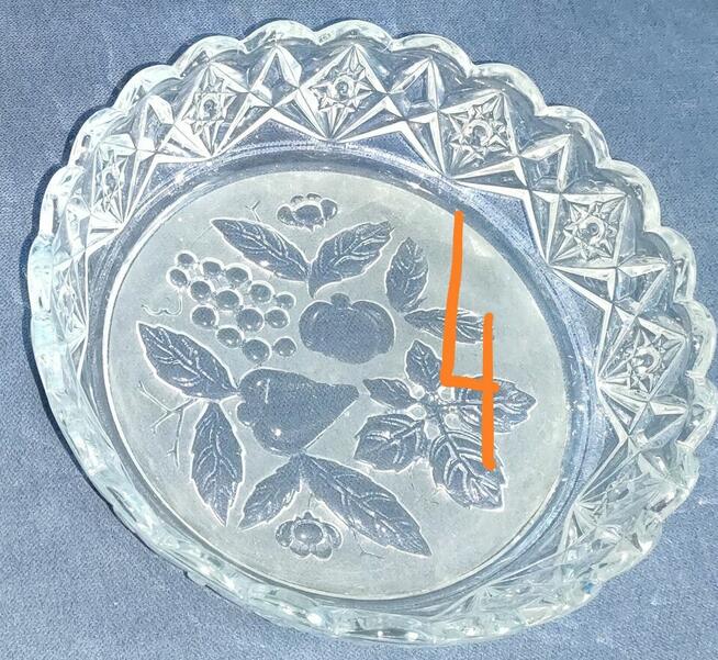 Zestaw szkła kryształowego -salaterka, misa ,patera (nr.1-4)