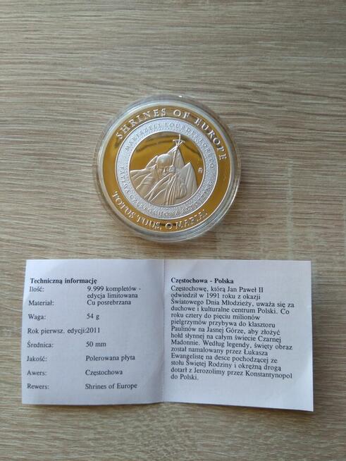 34. Medal okolicznościowy Częstochowa