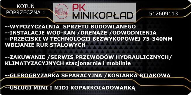 Przebudowa budynków wywóz ziemi gruzu, miniładowarka minikop