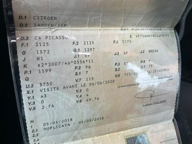 Citroen C4 Grand Picasso Niezawodna benzyna, 7 miejsc, klimatronic, kamera, LED dzienne