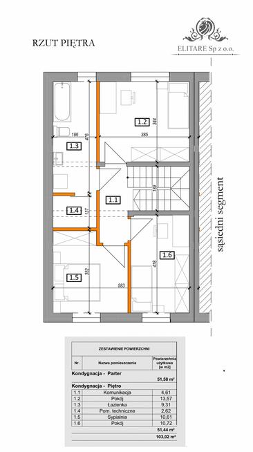 DOM szereg SKRAJNY 103,02m na działce 321m2m2, Iwiny Siechnice