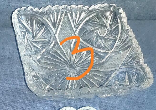 Zestaw szkła kryształowego -salaterka, misa ,patera (nr.1-4)