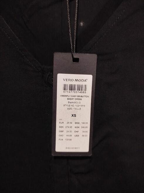 Vero Moda czarna sukienka r XS