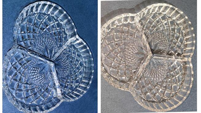 kryształy – miseczki, patera i cukierniczka (nr 14–20)