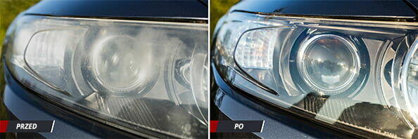 Polerowanie lamp i powłoki lakieru samochodu