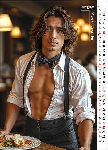 2026 kalendarz z chłopakami 13 kart na spirali