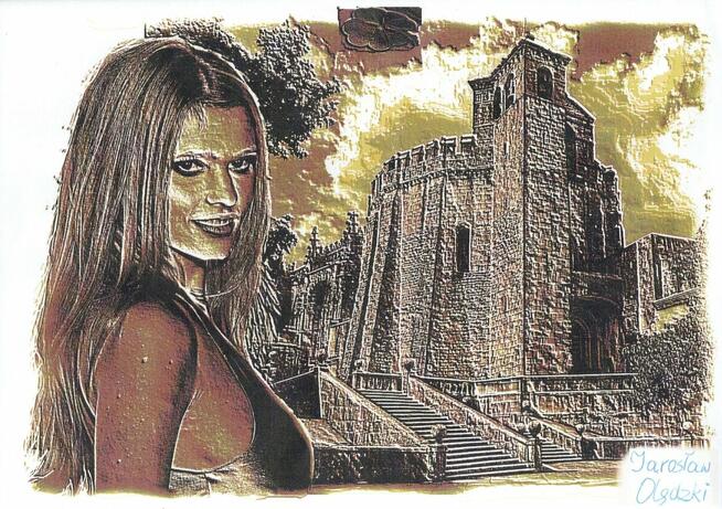 Portrety cyfrowe w kompozycji z architekturą i in.