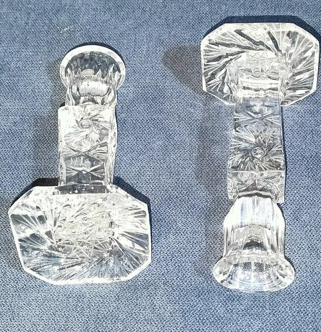 kryształy -bombonierka, świeczniki i wazonik (Nr 21--25)