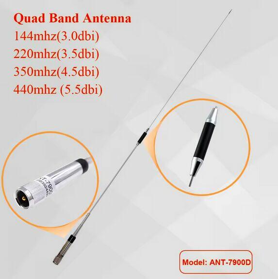 Antena czteropasmowa ANT-7900D 144/220/350/440 MHz mobilna