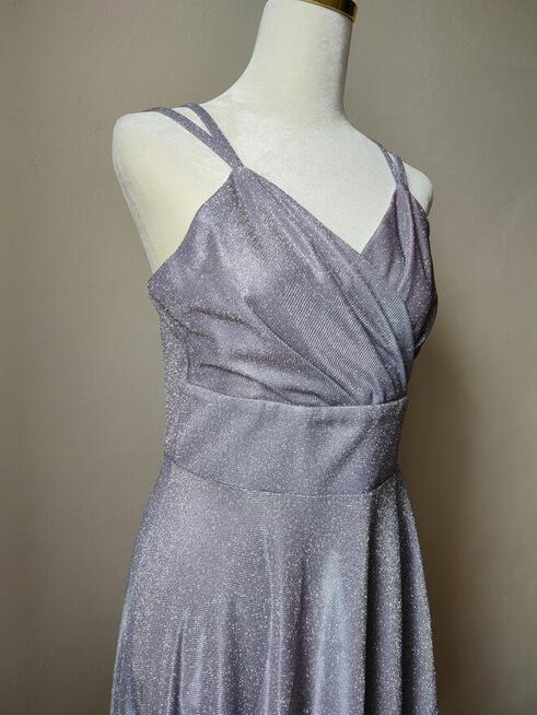 Sukienka na sylwestra andrzejki M brokatowa długa Duet A&M