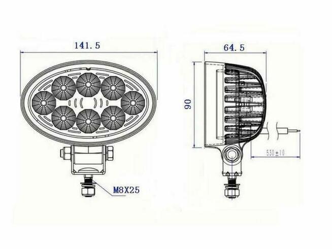 LED Lampa robocza 1600 Lumenów 10-30V 129486