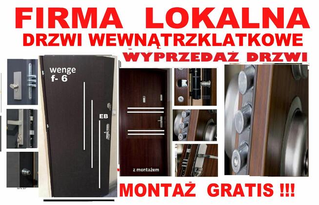 Drzwi zewnętrzne wejściowe ,wewnętrzne z MONTAŻEM