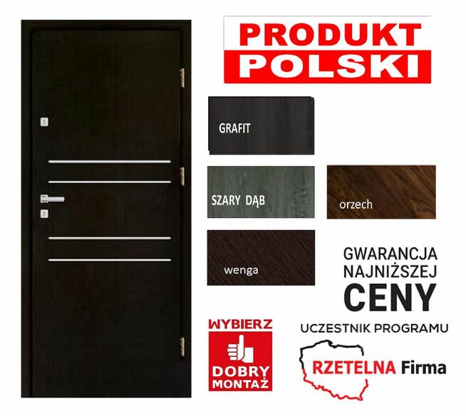 Drzwi zewnętrzne wejściowe ,wewnętrzne z MONTAŻEM