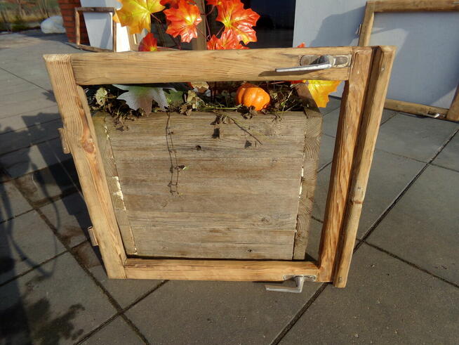 Stara rama okienna okno retro loft lustro, zdjęcia 60x55