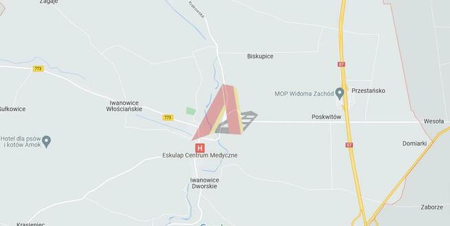 Działka usługowa Iwanowice Włościańskie gm. Iwanowice, Iwanowice Włościańskie