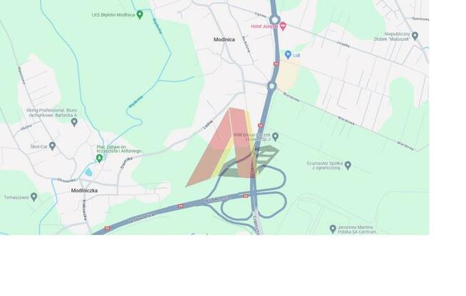 Działka budowlana Modlnica gm. Wielka Wieś, Modlnica