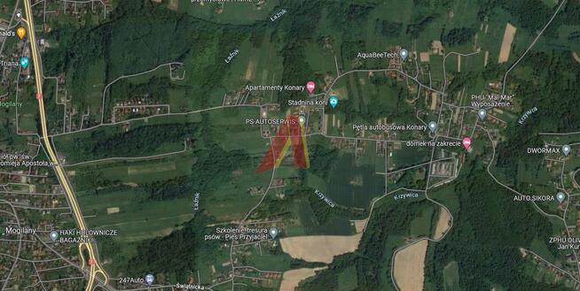 Działka budowlana KONARY gm. Mogilany, Konarska