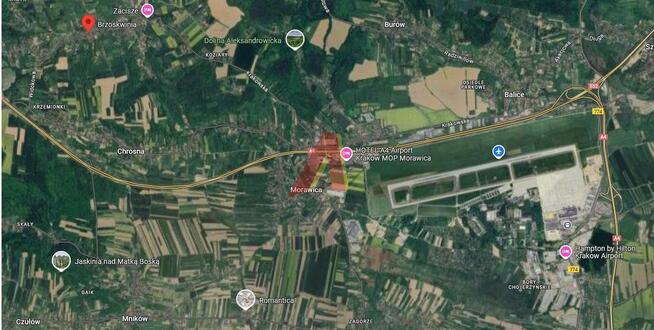 Działka budowlana Brzoskwinia gm. Zabierzów, Leśna