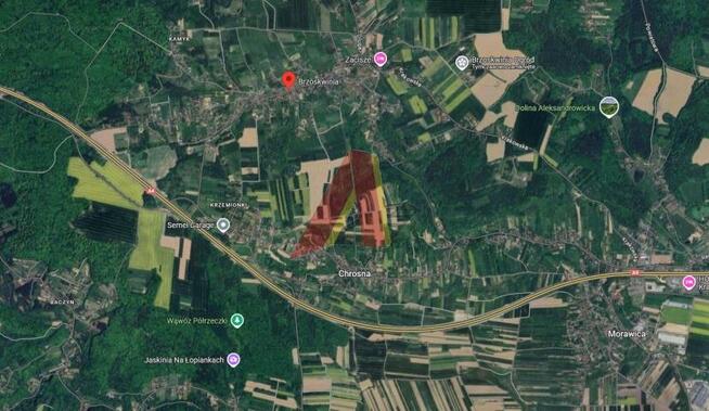 Działka budowlana Brzoskwinia gm. Zabierzów, Leśna