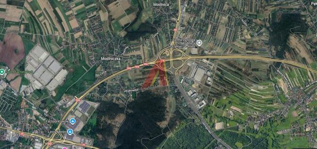 Działka usługowa Modlnica gm. Wielka Wieś, Jasnogórska