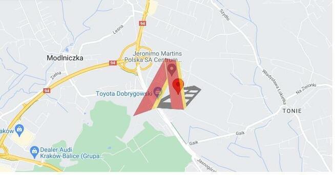 Działka usługowa Modlnica gm. Wielka Wieś, Jasnogórska