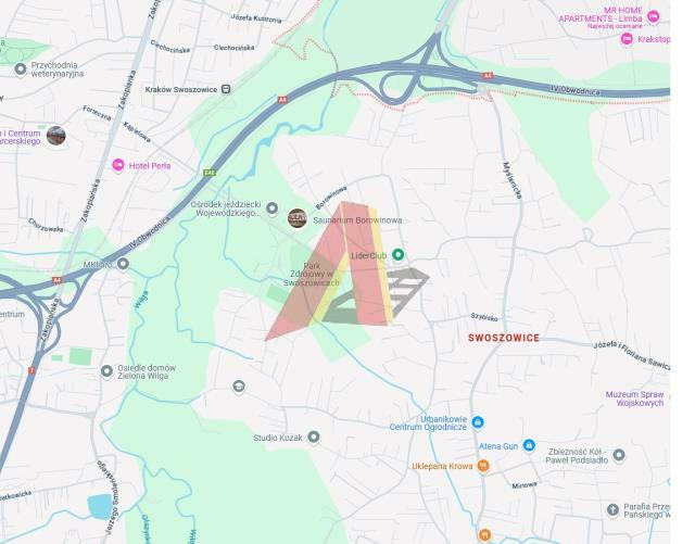 Działka usługowa Kraków Podgórze, Swoszowice, Chałubińskiego