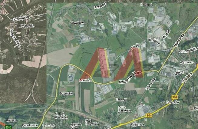 Działka przemysłowa Niepołomice, Podłęże