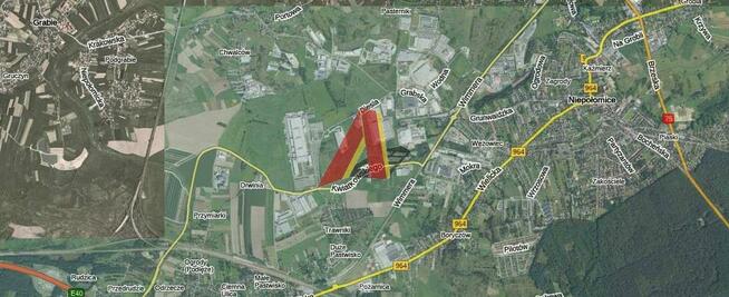 Działka przemysłowa Niepołomice, Podłęże