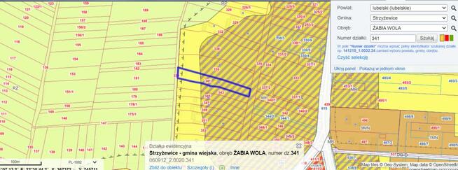 Działka budowlana Żabia Wola gm. Strzyżewice,