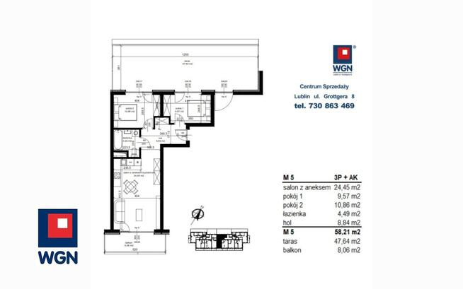 Mieszkanie Łęczna gm. m. Łęczna Bobrowniki, Wierzbowa