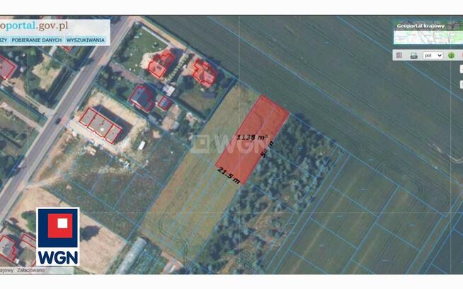 Działka budowlana Franciszków gm. Mełgiew Franciszków, Jacków 133A, ul. Wrzosowa 74