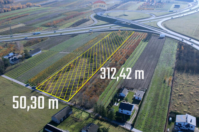 Działka usługowa przy trasie S7 i Alei Krakowskiej