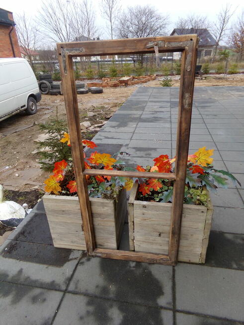 Rama z mazurskiej chaty na lustro, zdjęcia, obraz 58x125